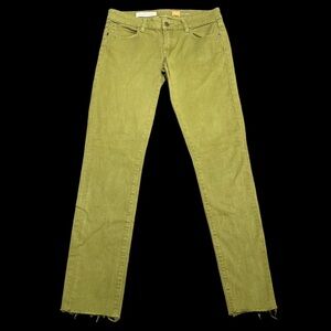 Pilcro and the Letterpress Olive No 27 Fit/STET Low Rise Skinny Jeans Frayed EUC